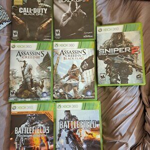 Microsoft XBOX 360 Video Game Lot Bundle 7 Games Mature Shooting War Combat GUC